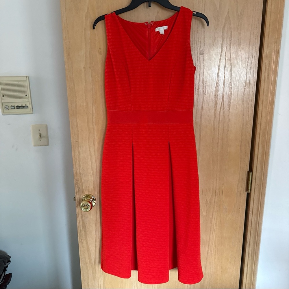 New York & Company Red Sleeveless Dress Small Career Party Date Night